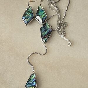 Kendra Scott Abalone Earring and Necklace Set